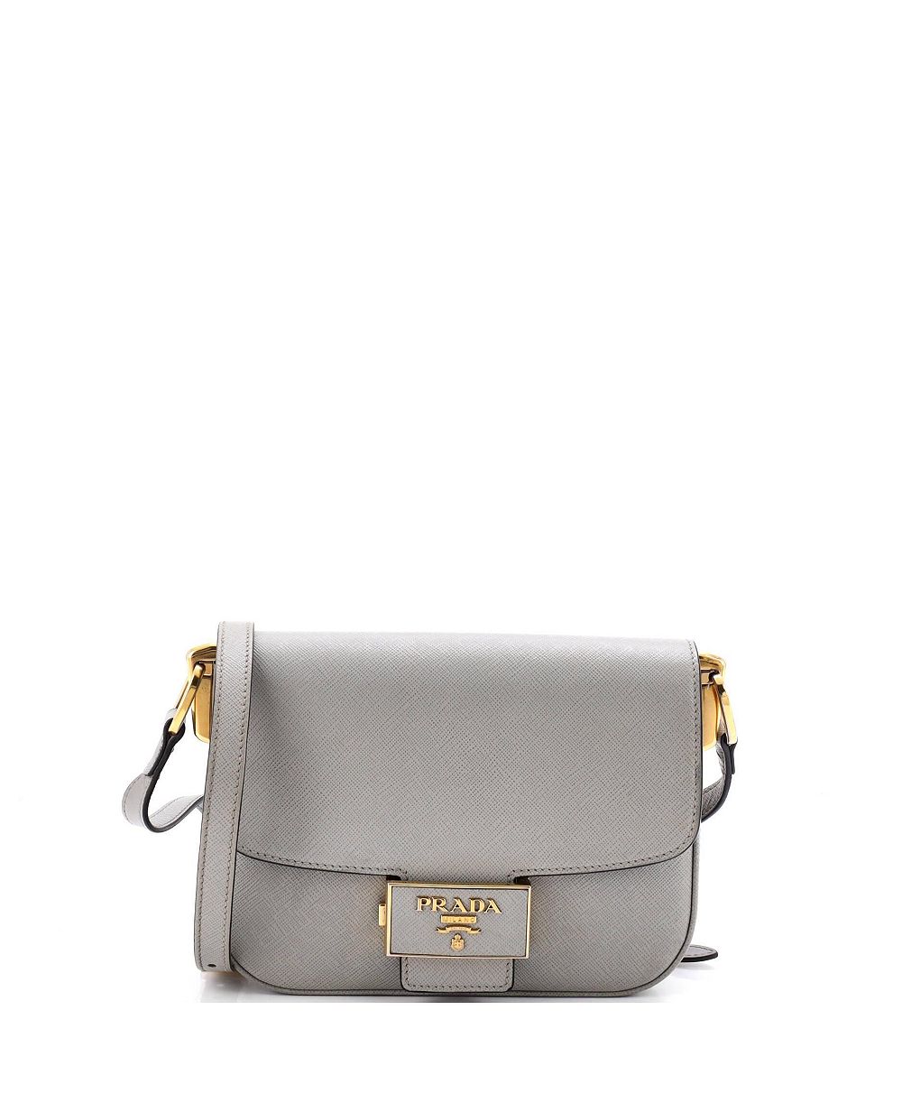Pre-Owned Prada Small Embleme Flap сумка из кожи Saffiano