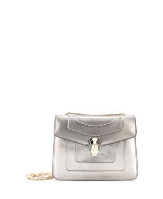 Pre-Owned Bvlgari маленькая квадратная сумка через плечо Small Serpenti Forever Metallic Leather
