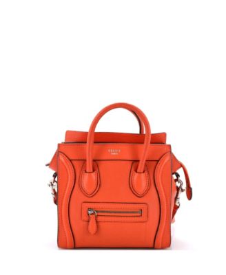 Pre-Owned Celine Nano Luggage Bag Grainy Leather