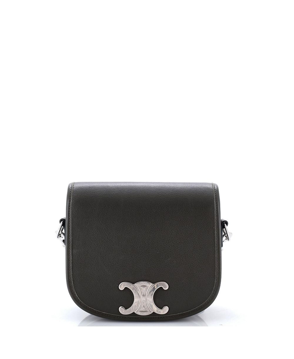 Pre-Owned Celine Small Besace Triomphe Shoulder Bag Leather