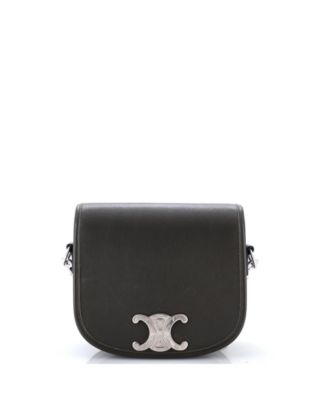 Pre-Owned Celine Small Besace Triomphe Shoulder Bag Leather