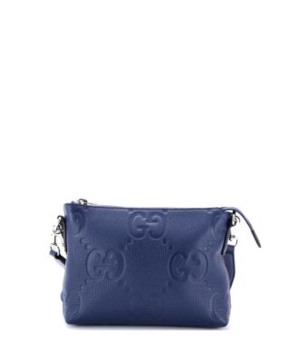 Б/у Gucci маленькая кожаная сумка мессенджер с тиснением Jumbo GG