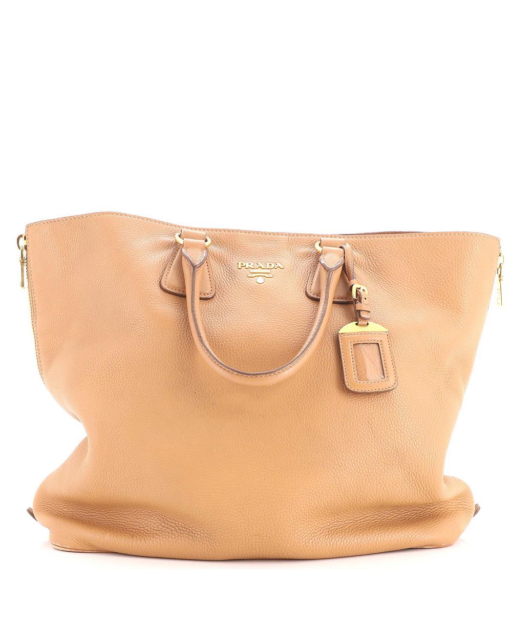 Сумка Pre-Owned Prada Large Side Zip Convertible Tote Vitello Daino