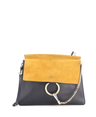 Б/у сумка Chloe Medium Faye Shoulder Bag Leather and Suede