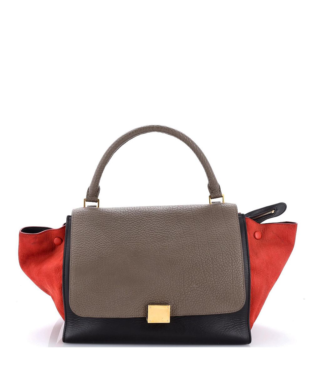 Pre-Owned Celine сумка Trapeze Medium Tricolor кожаная