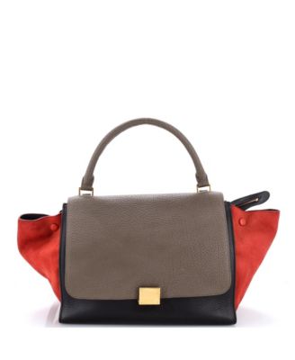 Pre-Owned Celine сумка Trapeze Medium Tricolor кожаная