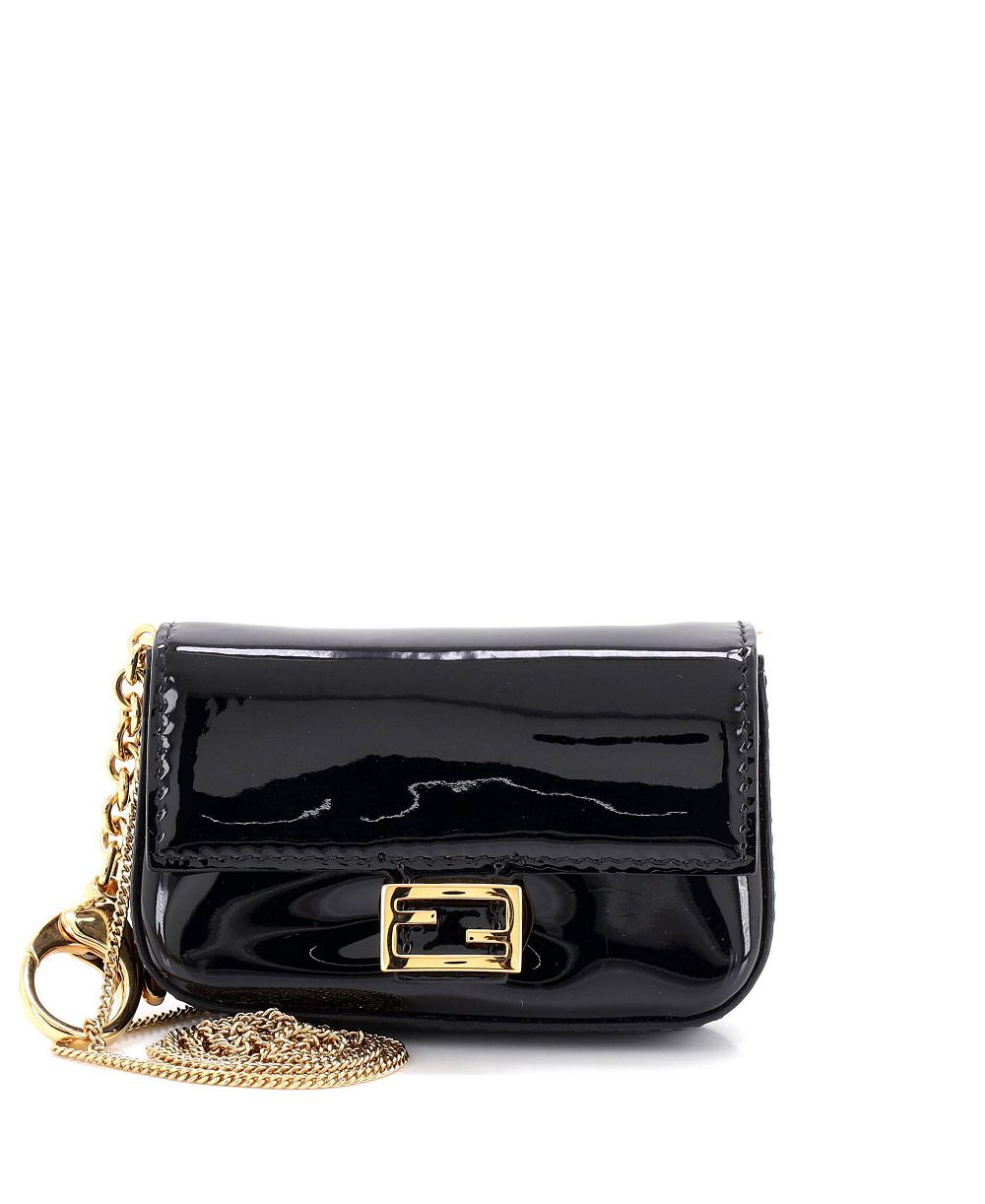 Сумка Fendi Nano Chain Baguette Charm Patent Pre-Owned