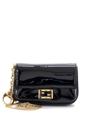 Сумка Fendi Nano Chain Baguette Charm Patent Pre-Owned
