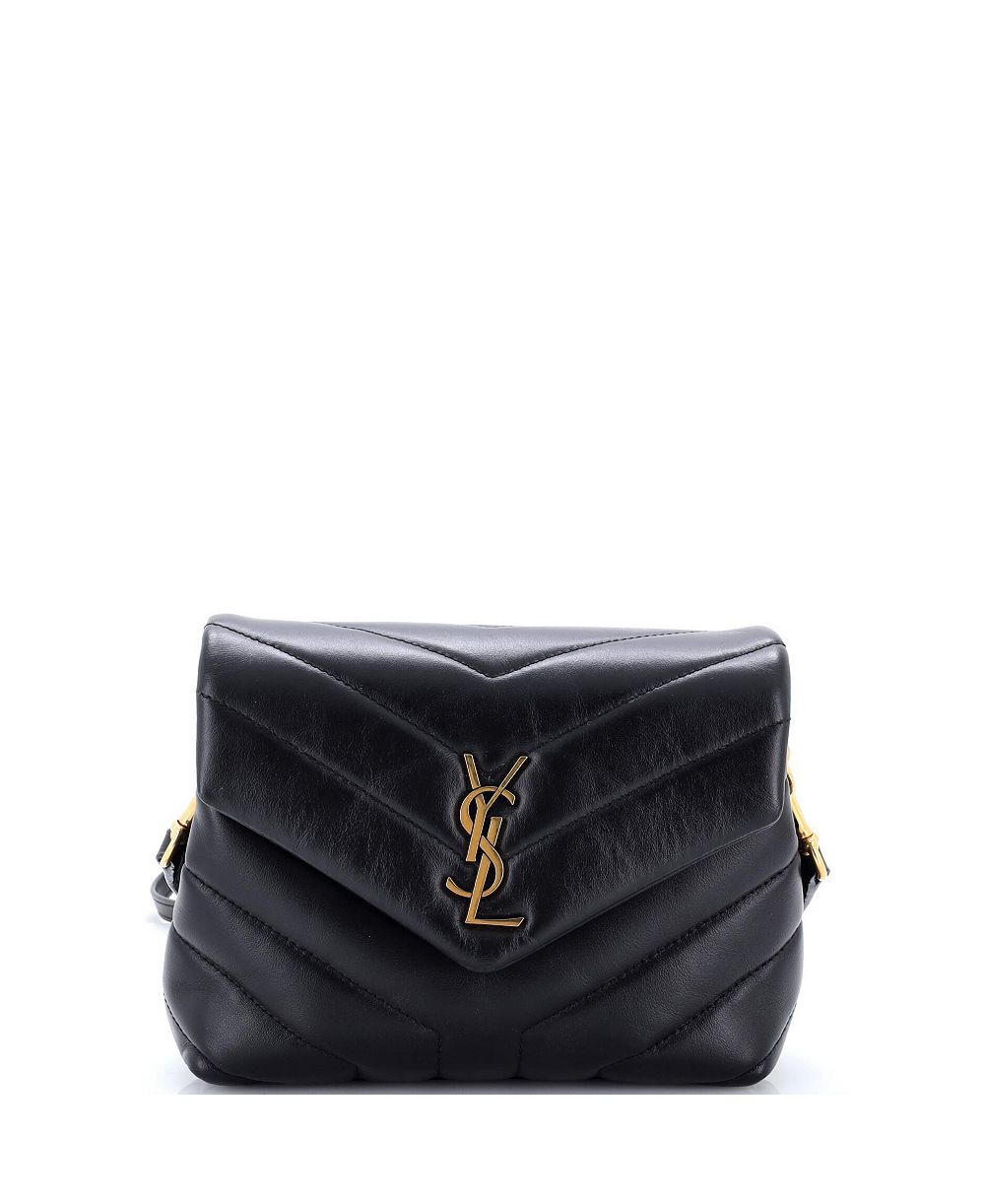Сумка через плечо Saint Laurent Toy Loulou, мательлассе, кожа с узором шеврона