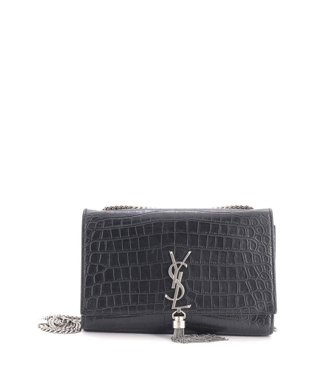 Б/у сумка через плечо Pre-Owned Saint Laurent Medium Classic Monogram Tassel Crossbody Bag Embossed Leather