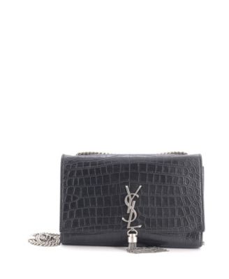 Б/у сумка через плечо Pre-Owned Saint Laurent Medium Classic Monogram Tassel Crossbody Bag Embossed Leather