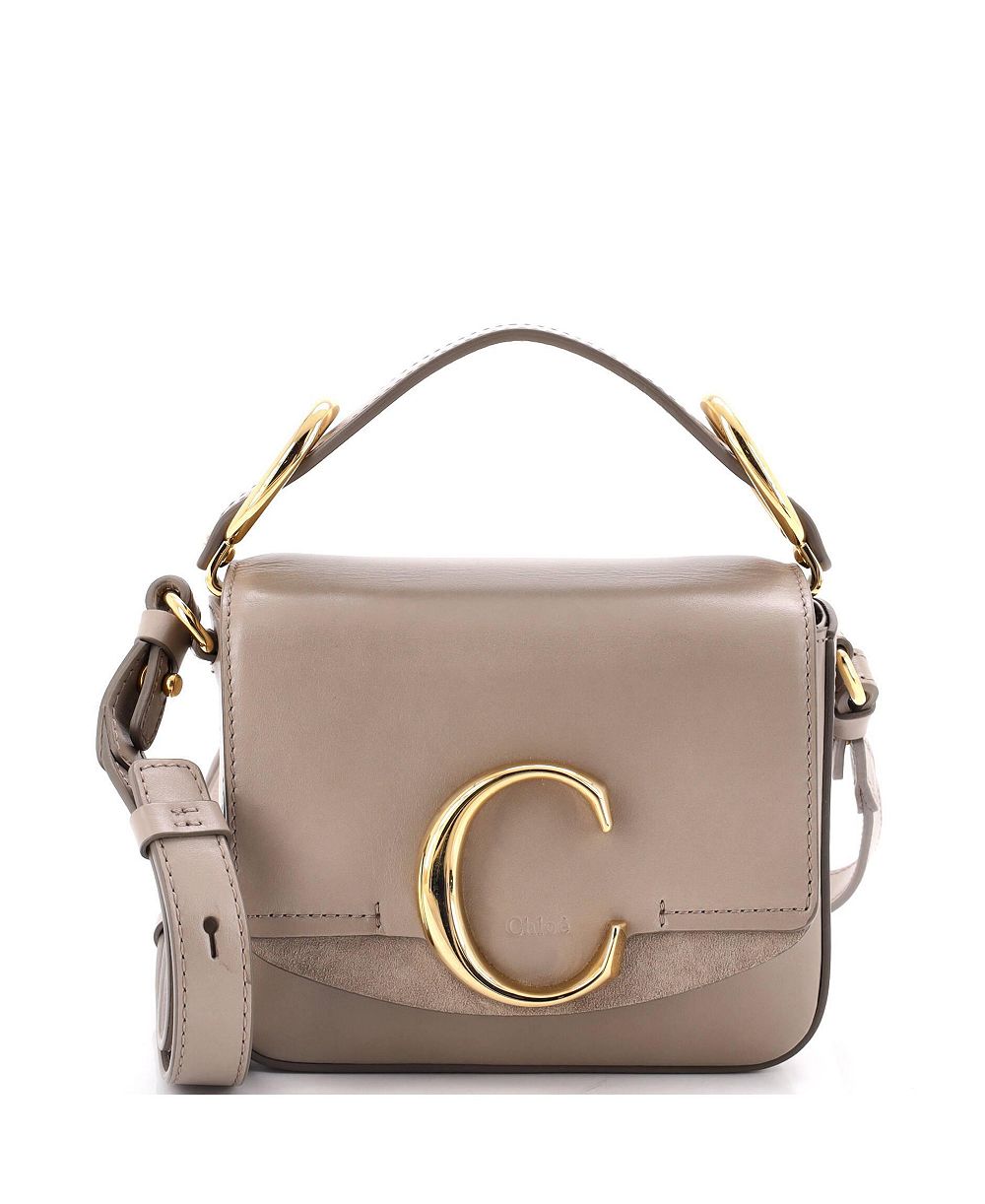 Б/у кожаная сумка Chloe Mini C Flap Bag