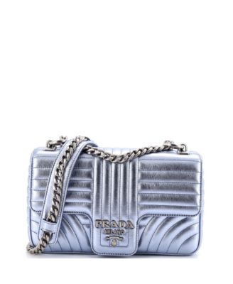Сумка через плечо Pre-Owned Prada Medium Chain Flap Diagramme Quilted Leather