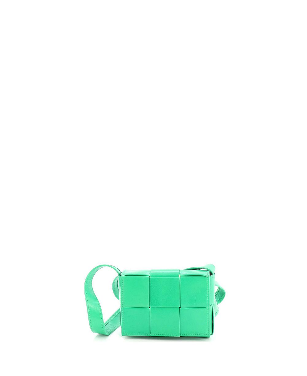 Pre-Owned Bottega Veneta Candy Cassette Crossbody Bag Maxi Intrecciato Leather