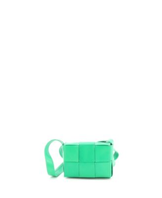 Pre-Owned Bottega Veneta Candy Cassette Crossbody Bag Maxi Intrecciato Leather