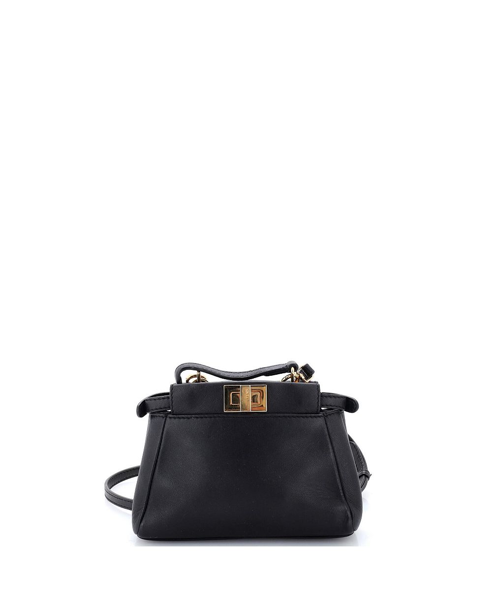 Pre-Owned Fendi Micro Peekaboo Bag Leather