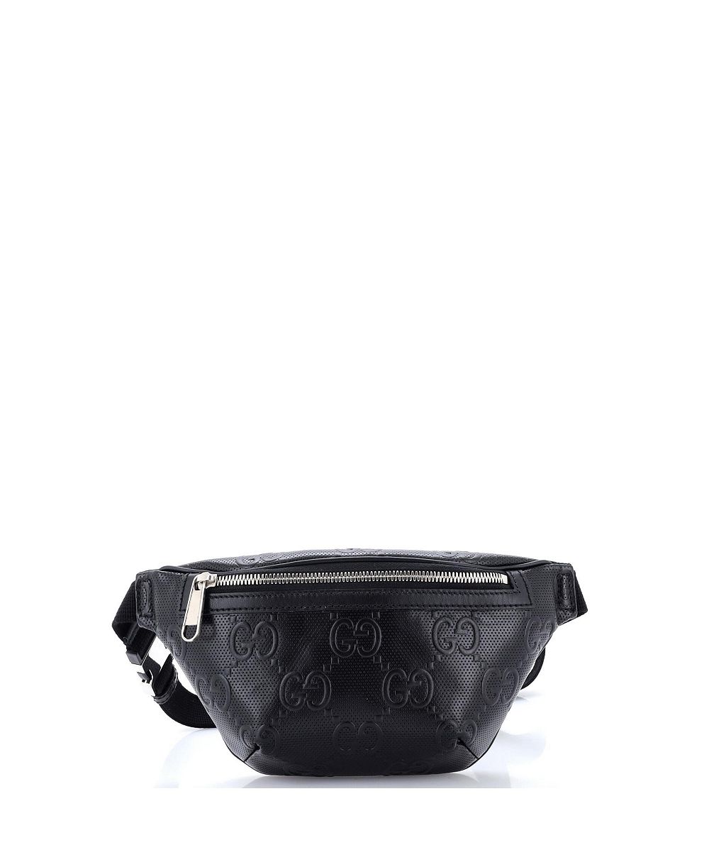 Pre-Owned Gucci Small Belt Bag GG Embossed Perforated Leather