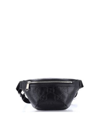 Pre-Owned Gucci Small Belt Bag GG Embossed Perforated Leather