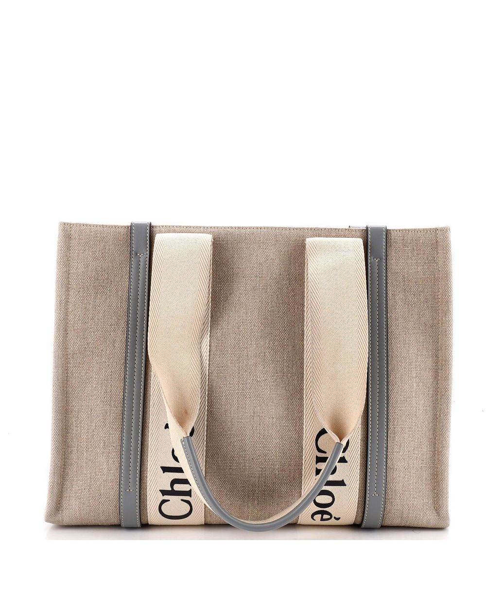 Pre-Owned Chloe сумка-тоут Medium Woody из канваса с кожаной отделкой