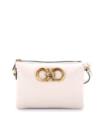Мини-сумка Salvatore Ferragamo Mini Trapezio Zip Crossbody из кожи, б/у