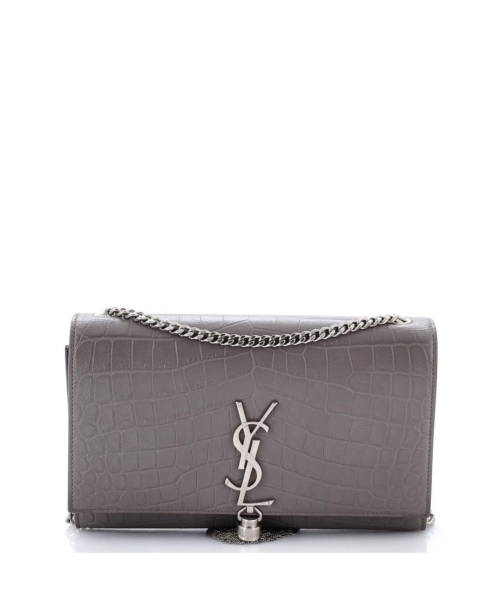 Средняя сумка через плечо Saint Laurent Classic Monogram с кисточкой из тисненой кожи