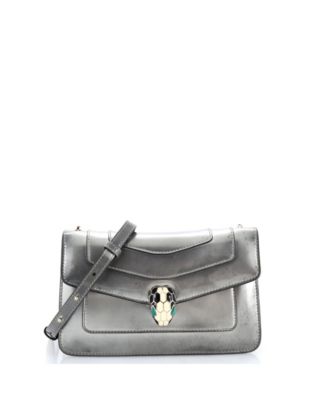 Bvlgari Serpenti Forever сумка через плечо из металлизированной кожи (б/у)