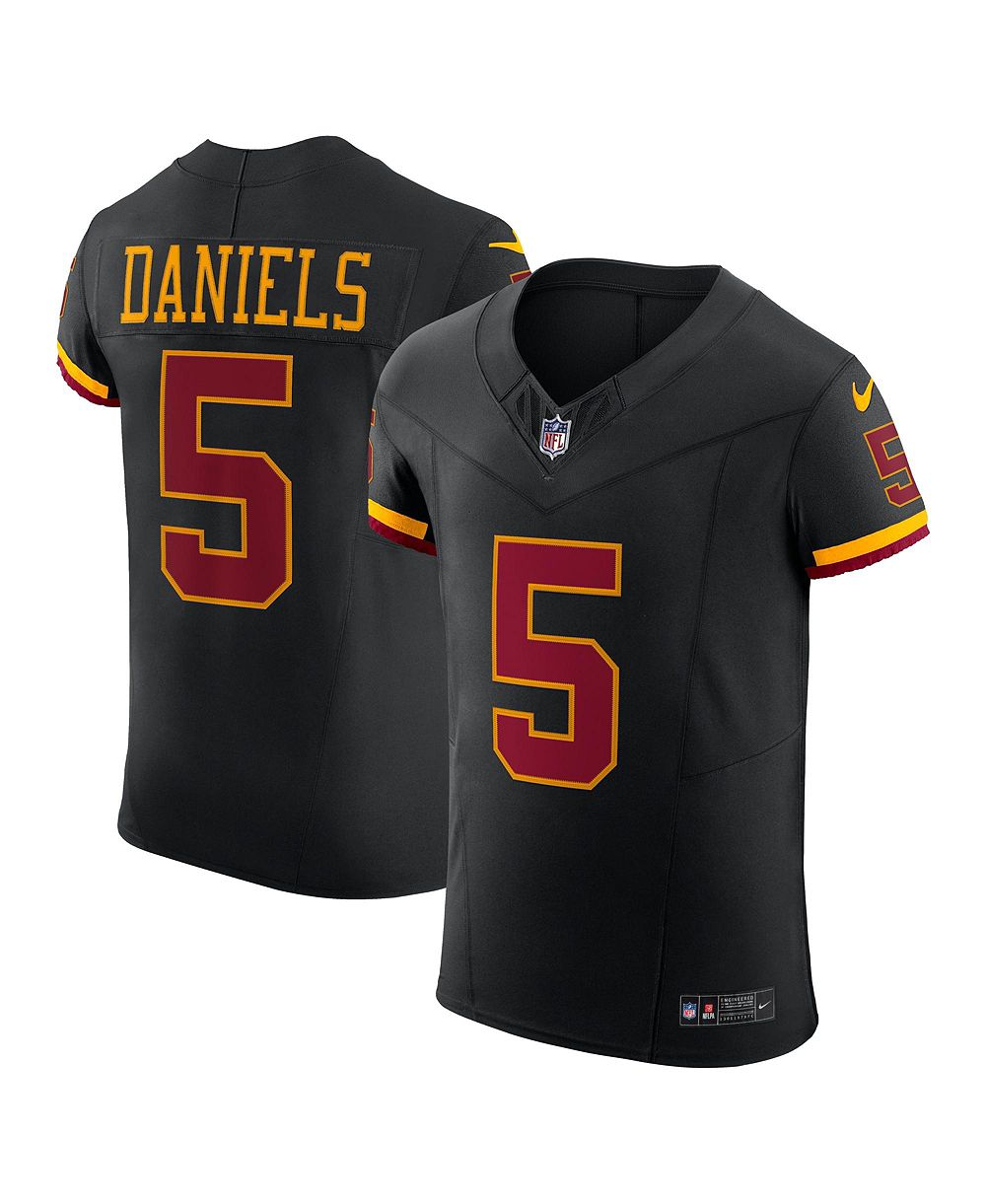 Мужская джерси Nike Jayden Daniels Black Washington Commanders Alternate Vapor F.U.S.E. Elite