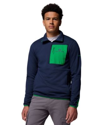 Columbia Мужской Navy Notre Dame Fighting Irish Hike Omni-Wick Half-Zip Pullover Sweatshirt