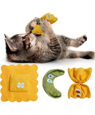 Набор игрушек для кошек Pawsible 3 шт с премиальной кошачьей мятой, для стимуляции и прорезывания зубов