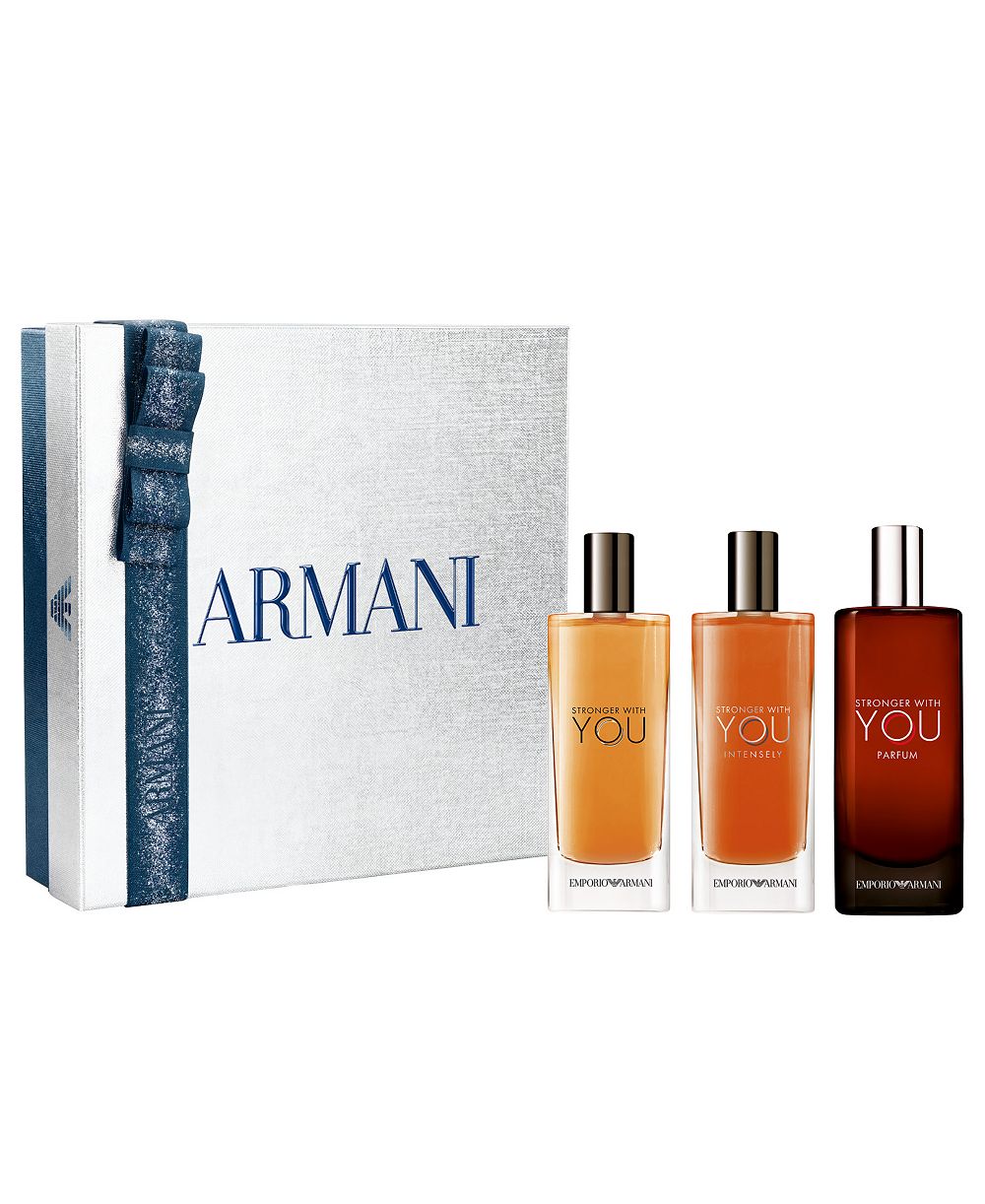 Armani мужской парфюмерный набор Stronger with You Discovery, 3 предмета, праздничный подарок