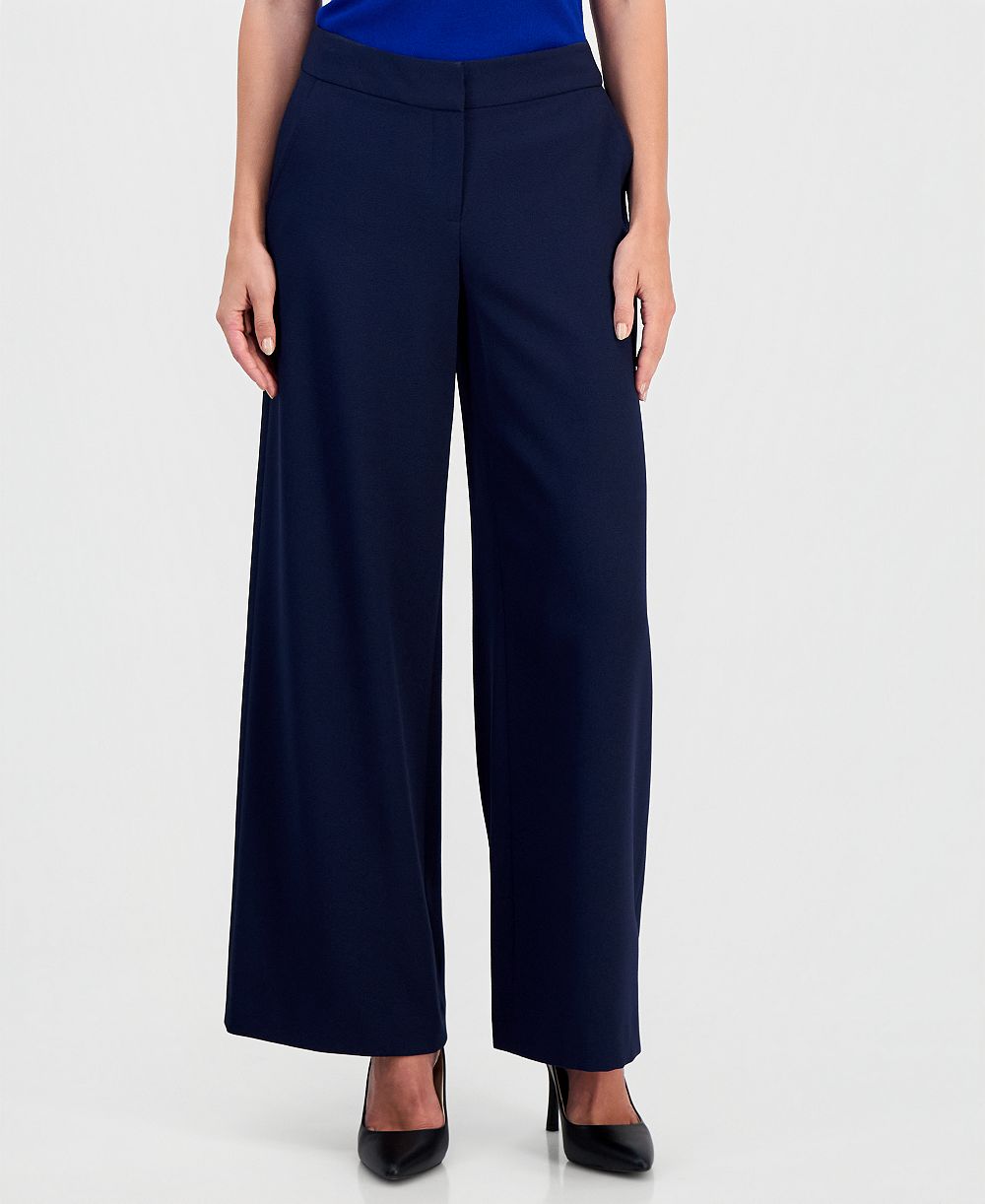 Tahari ASL Women's Mid-Rise Wide-Leg Pants