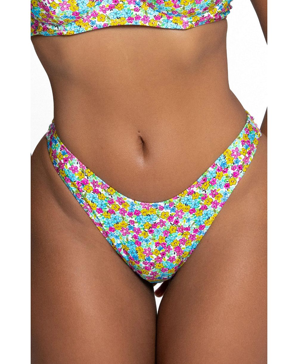 Bright Swimwear Women's Capri High-Cut Mid-Rise Bikini Bottom