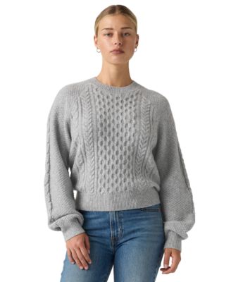 Levi's® Women's Jolie Cable-Knit Long-Sleeve Crewneck Sweater