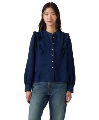 Levi's® женская фланелевая блуза в клетку с запахом