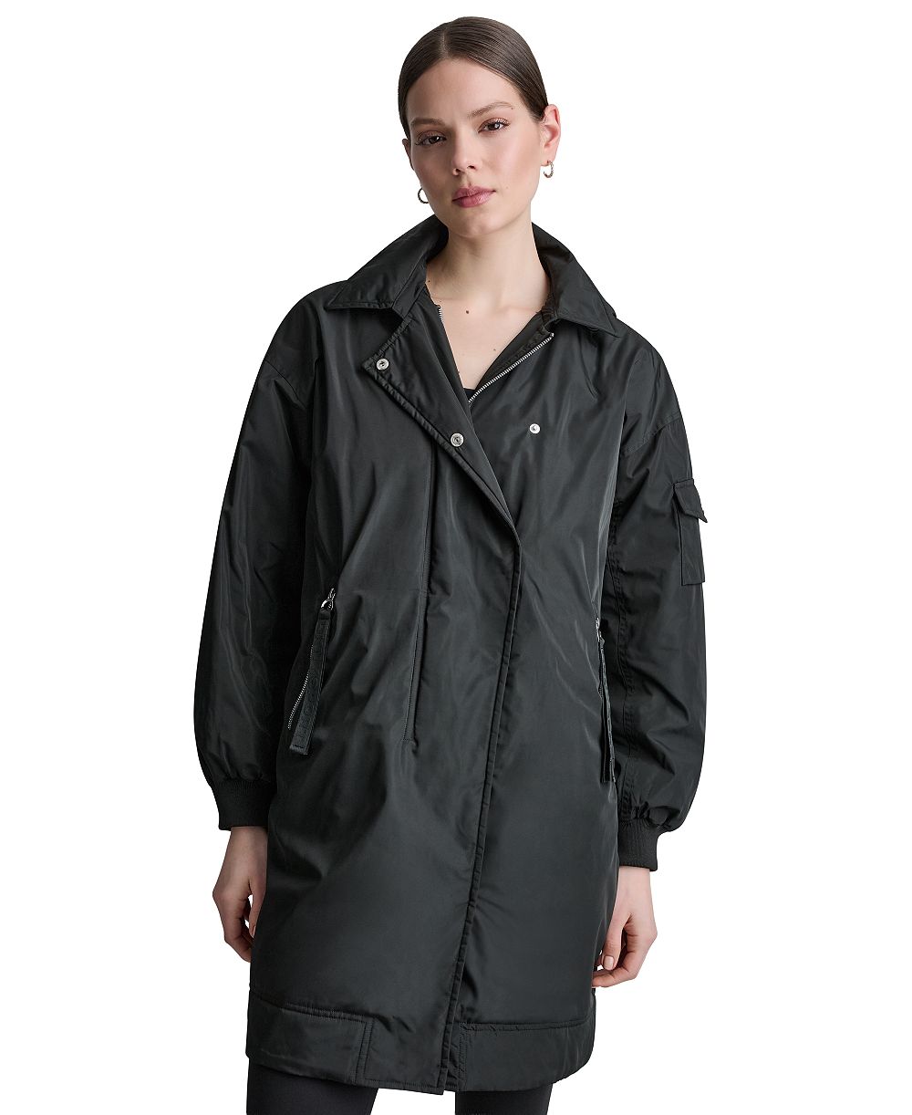 Женская куртка DKNY Sport с отстегивающимся капюшоном, стеганая подкладка для полета
