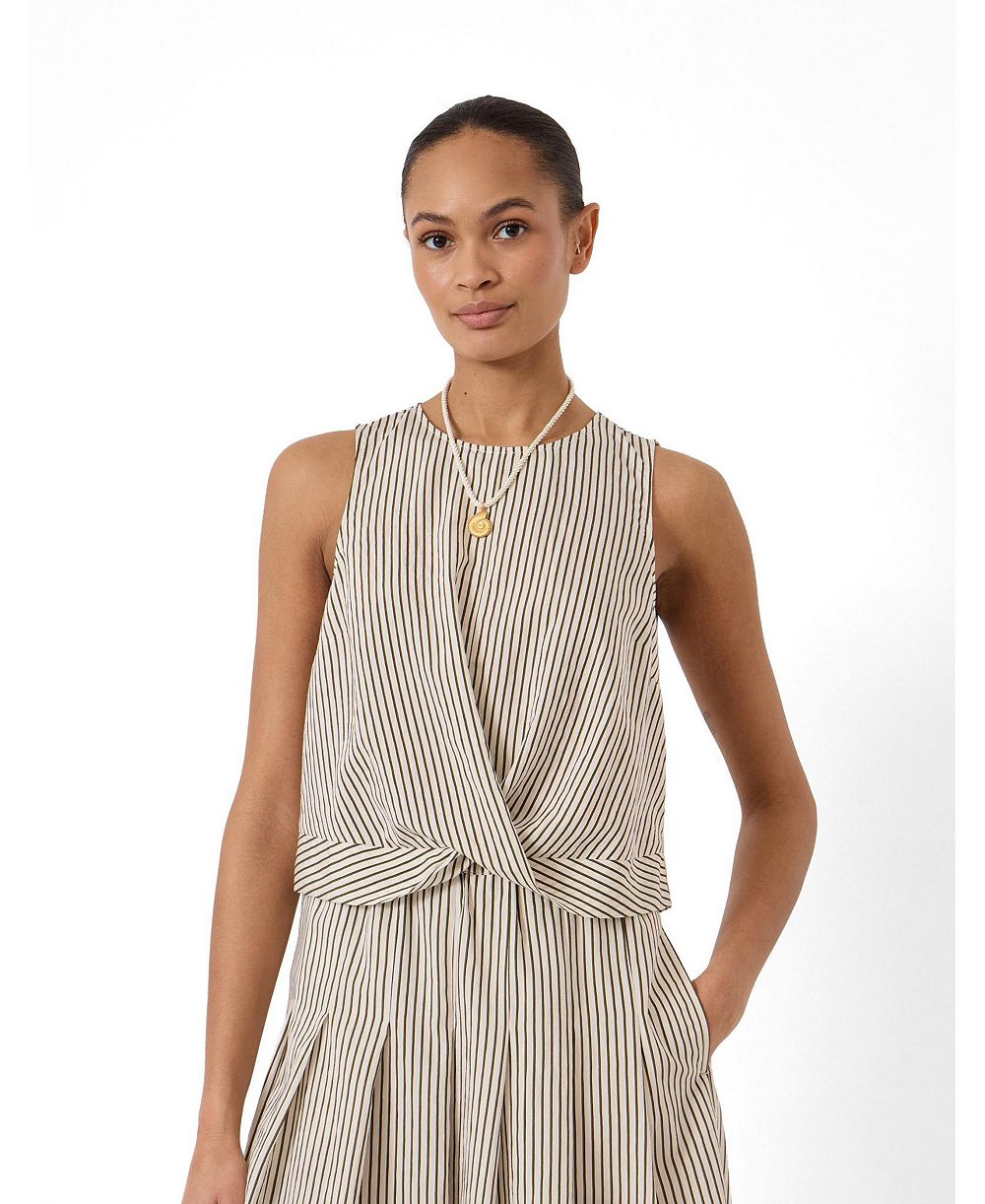 Женский укороченный топ Hush Sleeveless Front Knot Crop Top