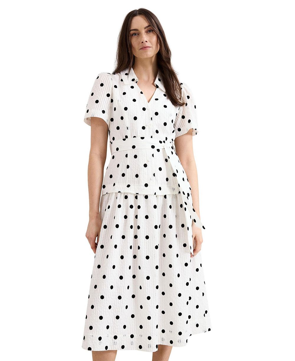 Phase Eight Женское платье миди Adele Polka-Dot A-Line