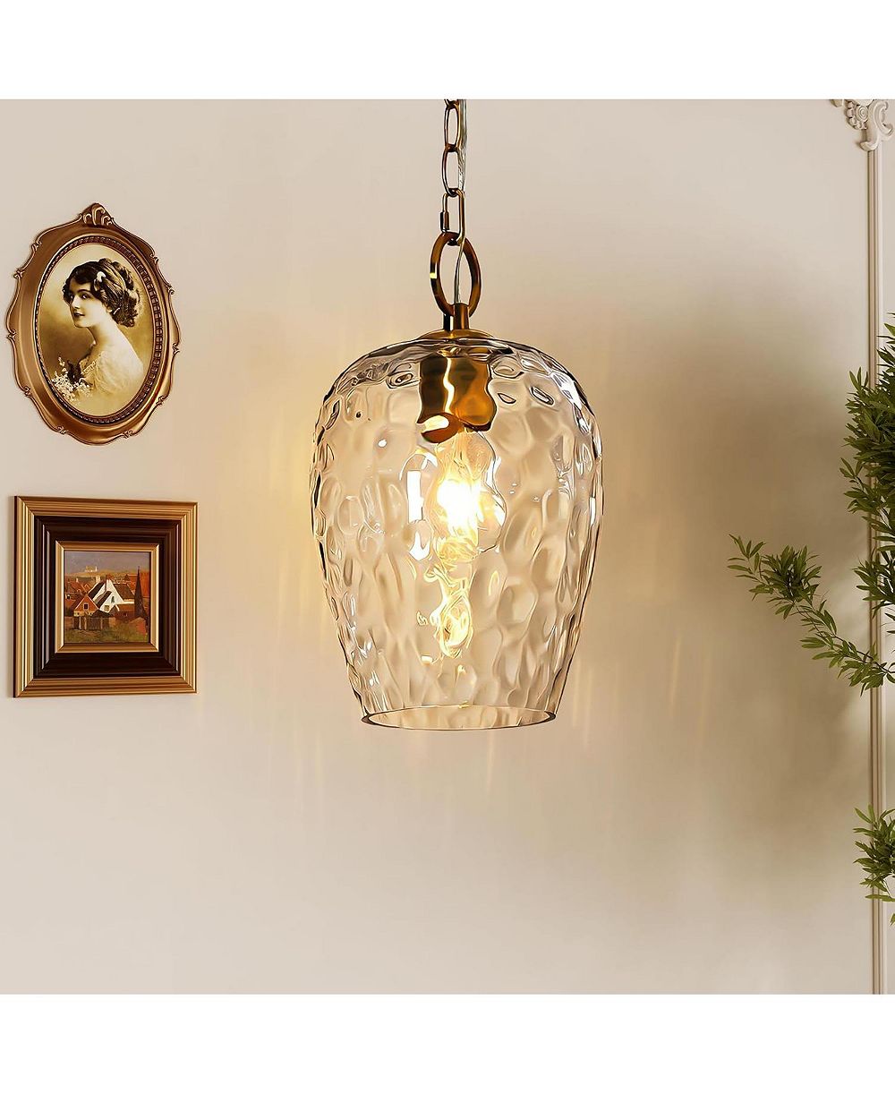 Подвесной светильник Tribesigns Hammered Glass с регулируемой цепью 60-Inch E26 Base