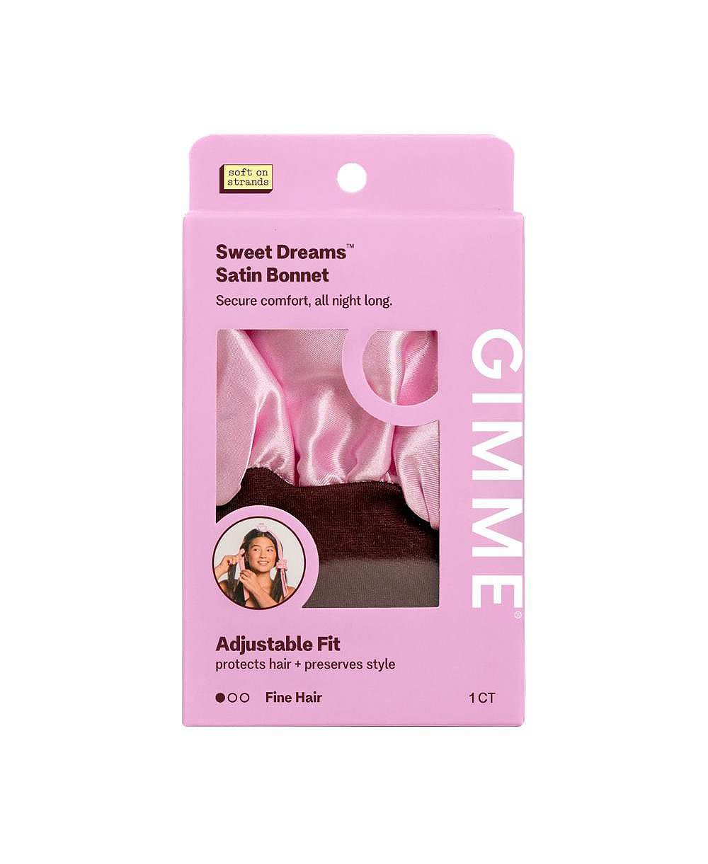 Gimme Beauty Sweet Dreams сатиновая шапочка ультра мягкая шапочка для сна гладкие и без пушка волосы тонкие волосы, 1 счет