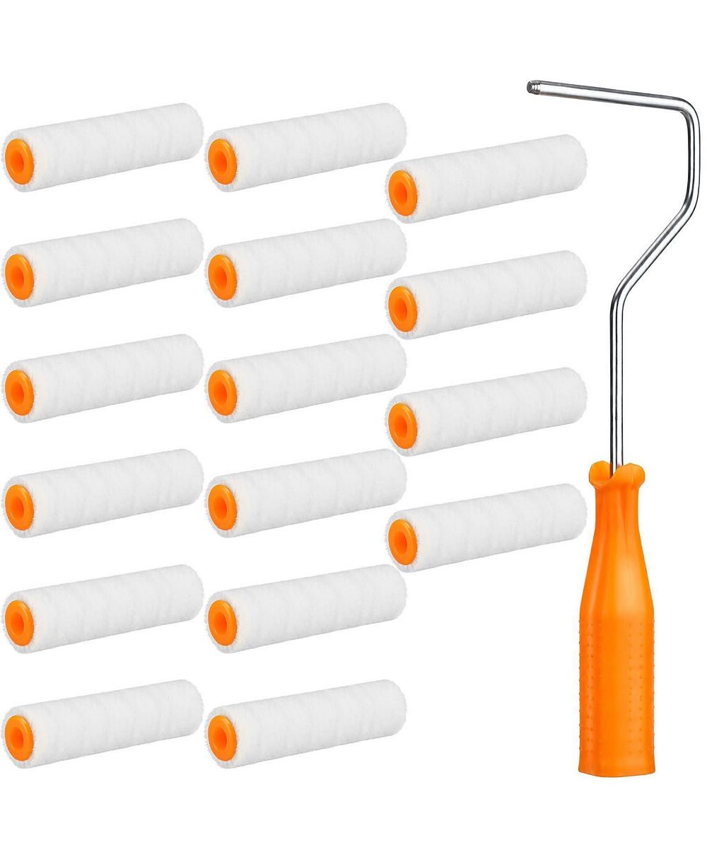 XDOVET Mini Paint Roller Brush Set for Trim Edge Corner Window Frame Touch Up
