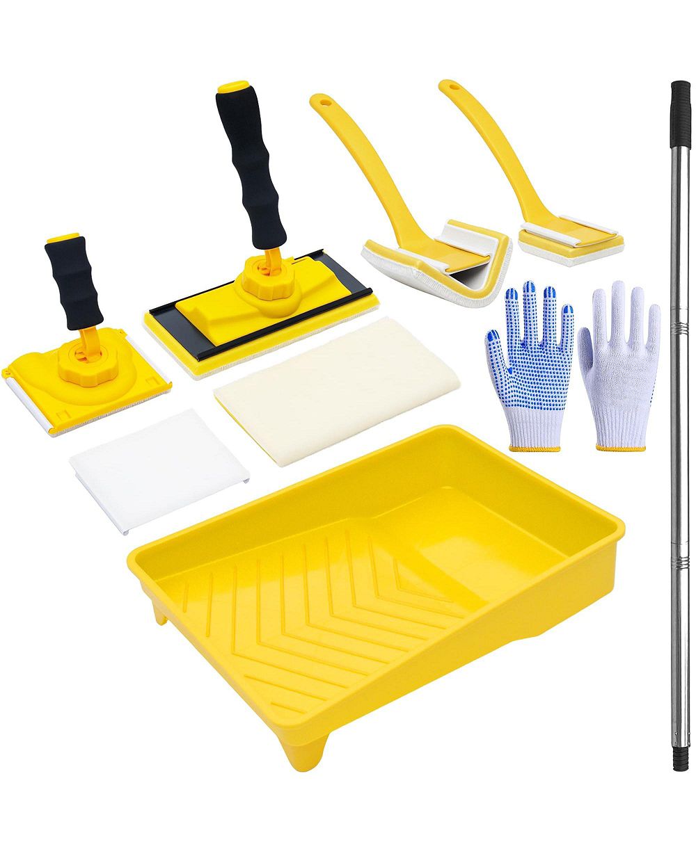 XDOVET Paint Edger Tool Kit 9" Pad 360degree(s) Handle Extension Pole Refill