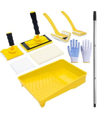 XDOVET Paint Edger Tool Kit 9" Pad 360degree(s) Handle Extension Pole Refill