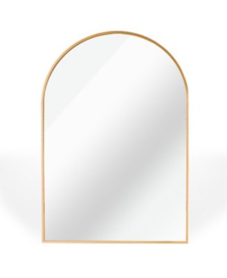 BUSDAYS Metal Frame Arched Bathroom Mirror 24x36 Inch Wall Mount Mirror
