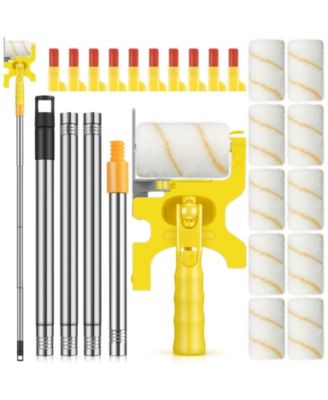 XDOVET Edger Kit Handheld Roller Brush Extension Pole Wall Ceiling Indoor Outdoor