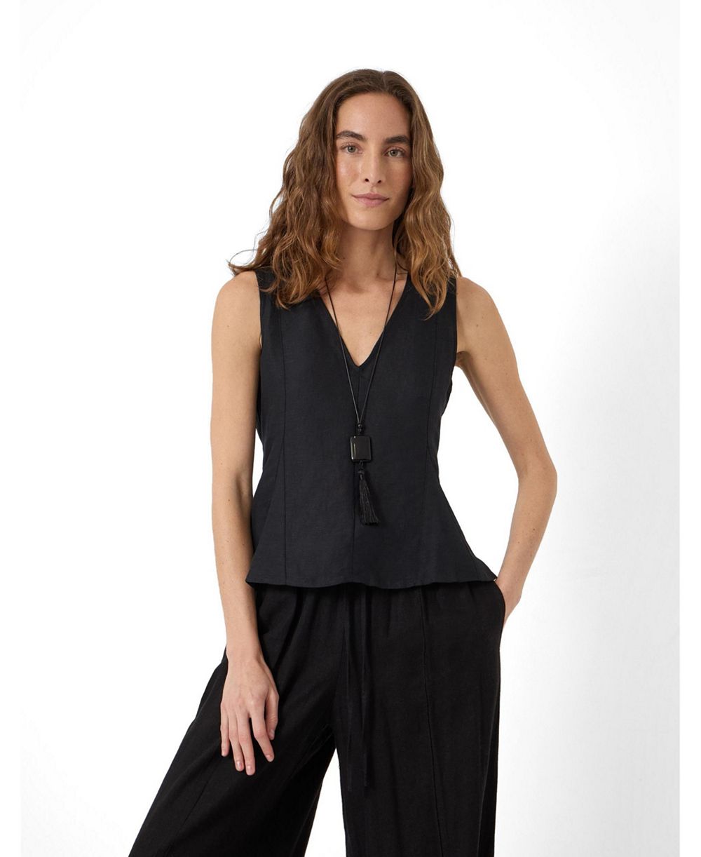 Hush Женский топ Jose V-Neck из льна
