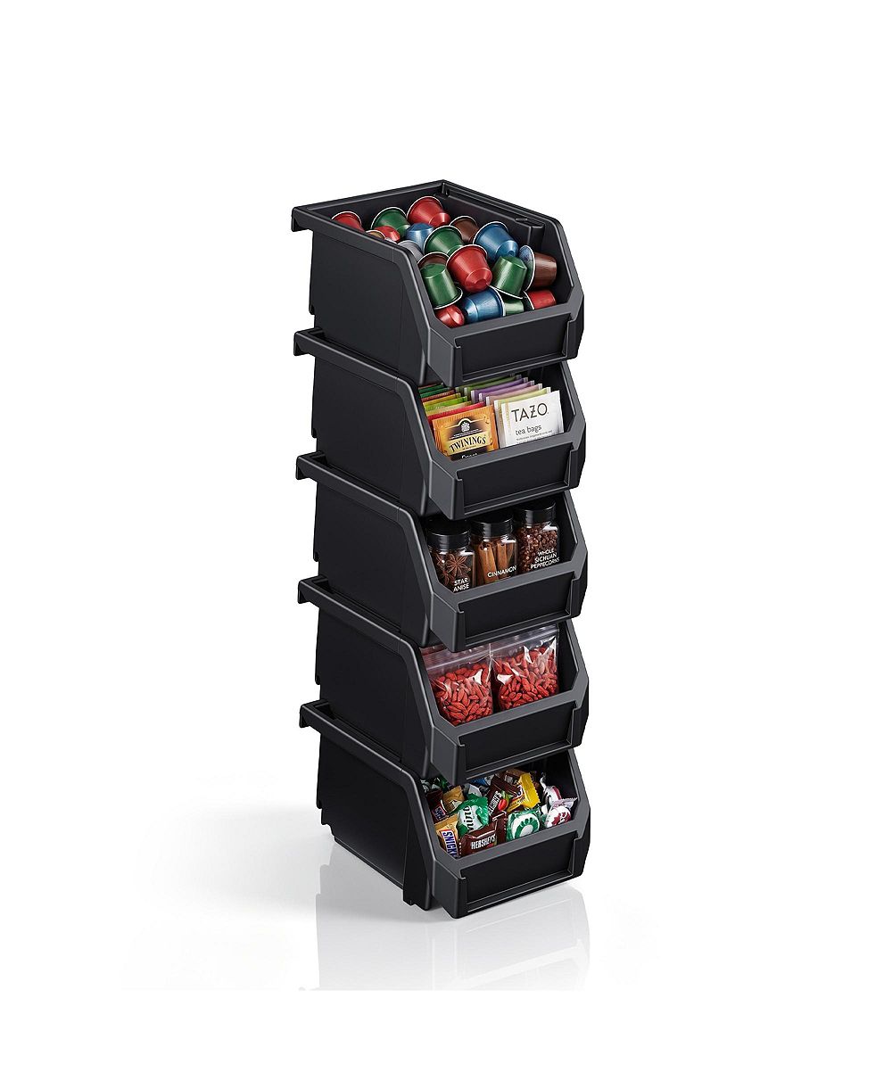 Sorbus Extra Small Open Front Stackable Kitchen Storage Bin - Pantry and Cabinet Organizer