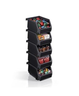 Sorbus Extra Small Open Front Stackable Kitchen Storage Bin - Pantry and Cabinet Organizer