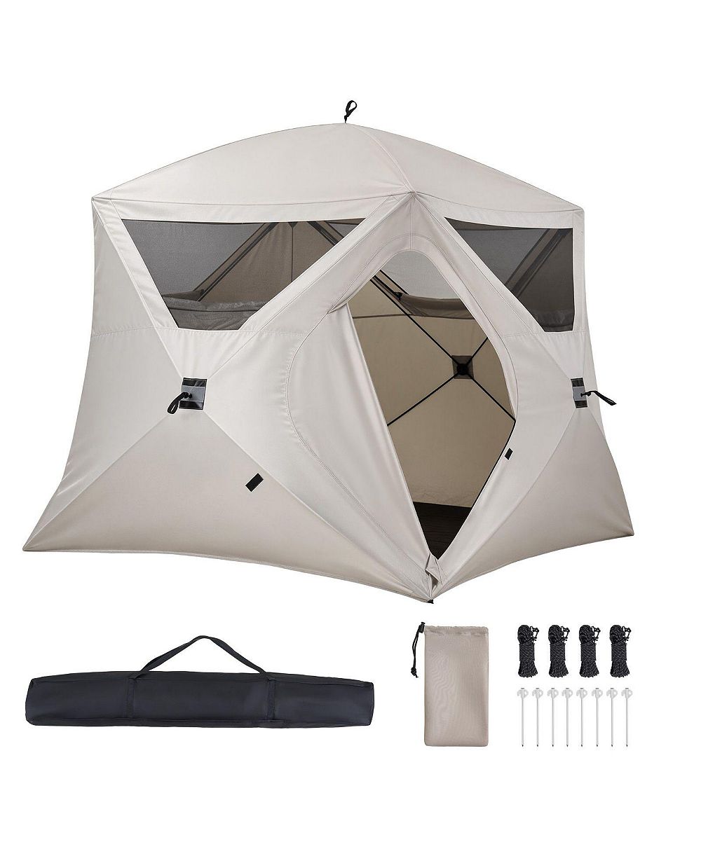 Палатка для кемпинга Pop-Up Instant Cabin с большими сетчатыми окнами
