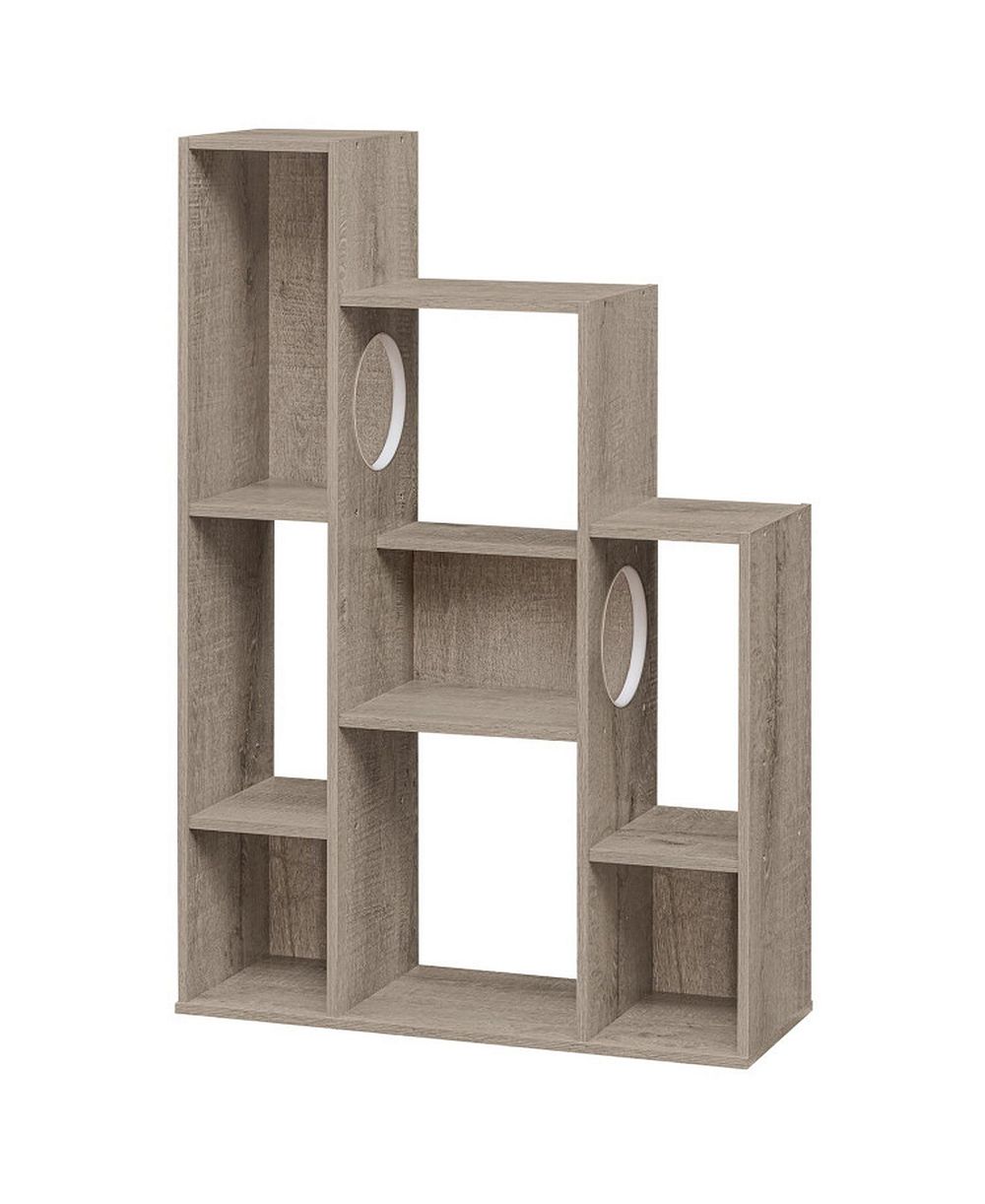 HONGGE Modern Cat Bookshelf Tree with 8-Section Storage Cabinet