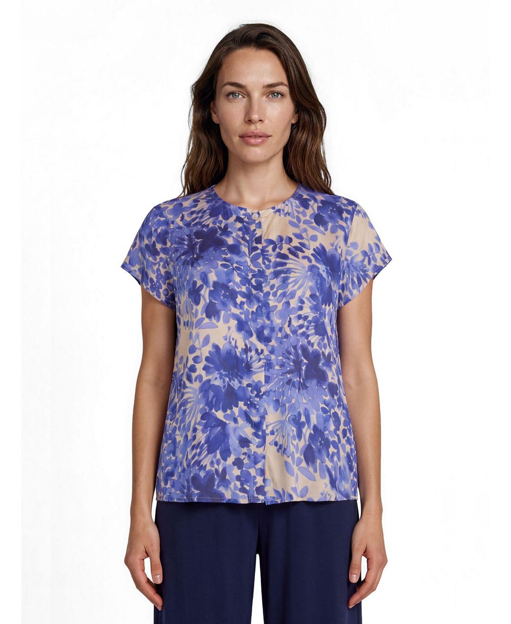 Masai Copenhagen Women's Mala Floral Short-Sleeve Pull-On Blouse